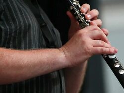 HD Clarinet Player Close-up (Loopable) Stock Footage