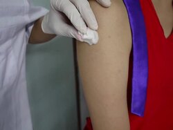 Doctors injecting patients Stock Footage