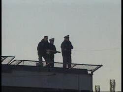 ALBANIA: DURRES: MULTINATIONAL SECURITY MISSION: ITALIAN ARRIVALS News Clip