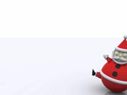 3D Christmas Santa Clause Laughing Stock Footage