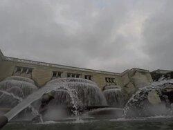 Fountain in Lisbon Stock Footage