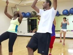 Dance Fitness Group Stock Footage