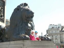 Trafalgar Square, Olympic London General Views on July 21, 2012 in London, England (Footage by Getty Images) Stock Footage