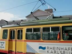 WS Market Square at city hall / Karlsruhe, Baden-Wurttenberg, Germany      Stock Footage