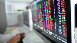 Stock market graph and tecnical analysis stock Stock Footage