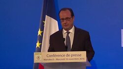 CLEAN : Francois Hollande discusses African Summit COP22 News Clip