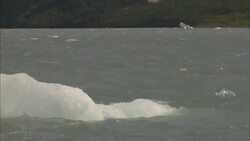 Ice floats in the Arctic Ocean in Alaska. Stock Footage