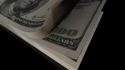 HD : Counting Money with Alpha Matte. Stock Footage