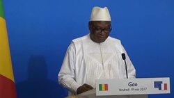 Macron inspects troops, meets Mali president Instructional Video