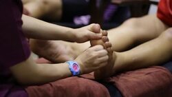 foot massage, Thailand Stock Footage