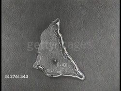 1943: ILLUSTRATION: Tarawa Atoll drawing showing location of southern 'Betio' island. Gilbert Islands group. World War II, WWII. Instructional Video