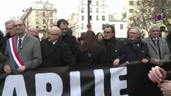 CLEAN : Leading French politicians join Paris march News Clip