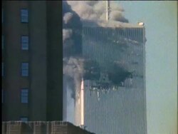 September 11th attack on World Trade Center Stock Footage