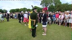 Queen and Prince Philip at Holyrood garden party News Clip