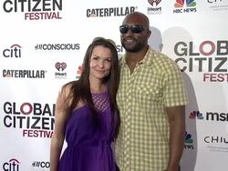 Maj Moeller Toomer and Amani Toomer  - 2014 Global Citizen Festival in Central Park Stock Footage