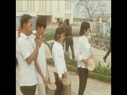 SYND 23-3-72 FUNERAL OF ROCKET ATTACK VICTIMS News Clip