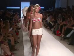 Models walk the runway during the L*Space by Monica swimwear 2012 show Stock Footage