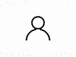 USER - male, pure black dots (LOOP) Stock Footage