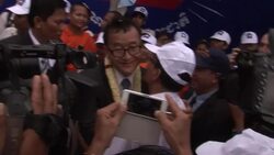 CLEAN : Jubilant return for exiled Cambodian News Clip