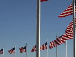 US Flags in Circle Stock Footage