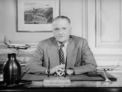 General Spaatz discusses mid-air fueling Stock Footage