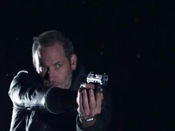 Man shooting with gun incl. Sound Stock Footage