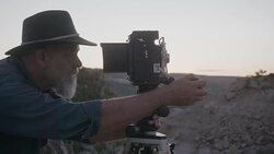 Middle-Aged Caucasian Male Outdoor Photographer Stock Footage