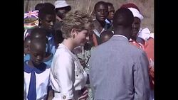 Princess Diana's Royal visit to Zimbabwe 1993 News Clip