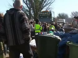 Fracking Protesters Blocking Road News Clip