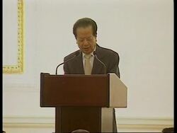 Thai PM Thaksin Shinawatra delivers keynote speech at Fortune magazine event. News Clip