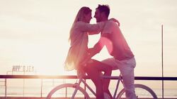 Couple at the beach Stock Footage
