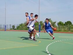 HD: Wide Shot of Attractive Basketball Action Stock Footage
