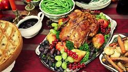 Thanksgiving Turkey Dinner Stock Footage