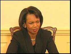 WRAP EXCLUSIVE Intv with US Sec of State on shoe, Mideast, NKorea ADDS Zimbabwe News Clip