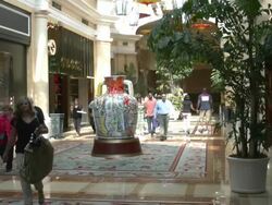 Stores in the shopping concourse at Bellagio in Las Vegas Stock Footage