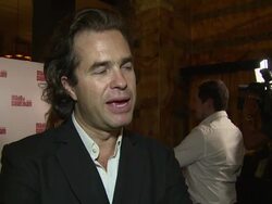 INTERVIEW - Rupert Goold on the show and Gemma Arterton at Made In Dagenham press night on 5th November 2014 in London, England. Stock Footage