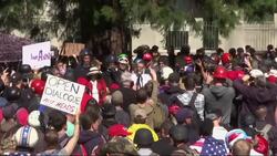 Hundreds Rally Peacefully Over Coulter in Calif. News Clip