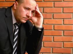 Stressed businessman Stock Footage