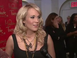 Carrie Underwood Unveils Her Wax Statue at Madame Tussauds Stock Footage