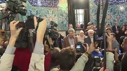 CLEAN : Iran Head of List of Hope reformists Mohamed Reza Aref votes News Clip