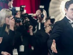 Actor on RED Carpet Stock Footage