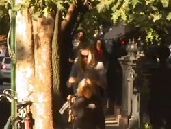 Sarah Jessica Parker and her son, James Wilke walk through Greenwich Village 09/13/10 at the Celebrity Sightings in New York at New York NY. (Footage by WireImage Video/GettyImages) Stock Footage