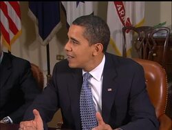 President Barack Obama touts a Web site as a place homeowners can plug in financial information to see if they can take advantage of lower mortgage rates News Clip