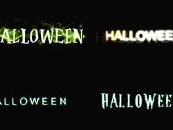 Four halloween titles Stock Footage