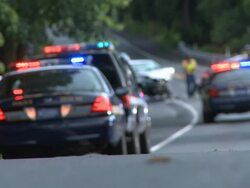 Police Cars at Accident Scene - Blurred Stock Footage