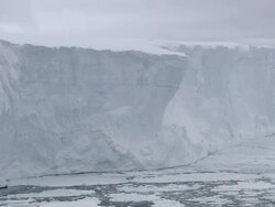 WS POV View of tabular iceberg / Weddell sea, Antarctica Stock Footage
