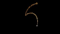 Numbers descending from nine to zero are drawn on a black background. Stock Footage