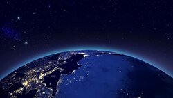 City lights in Europe & Africa from space Stock Footage