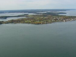 WS AERIAL View of Eastport downtown / Maine, United States Stock Footage