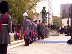 Household Guards lay poppy wreaths News Clip